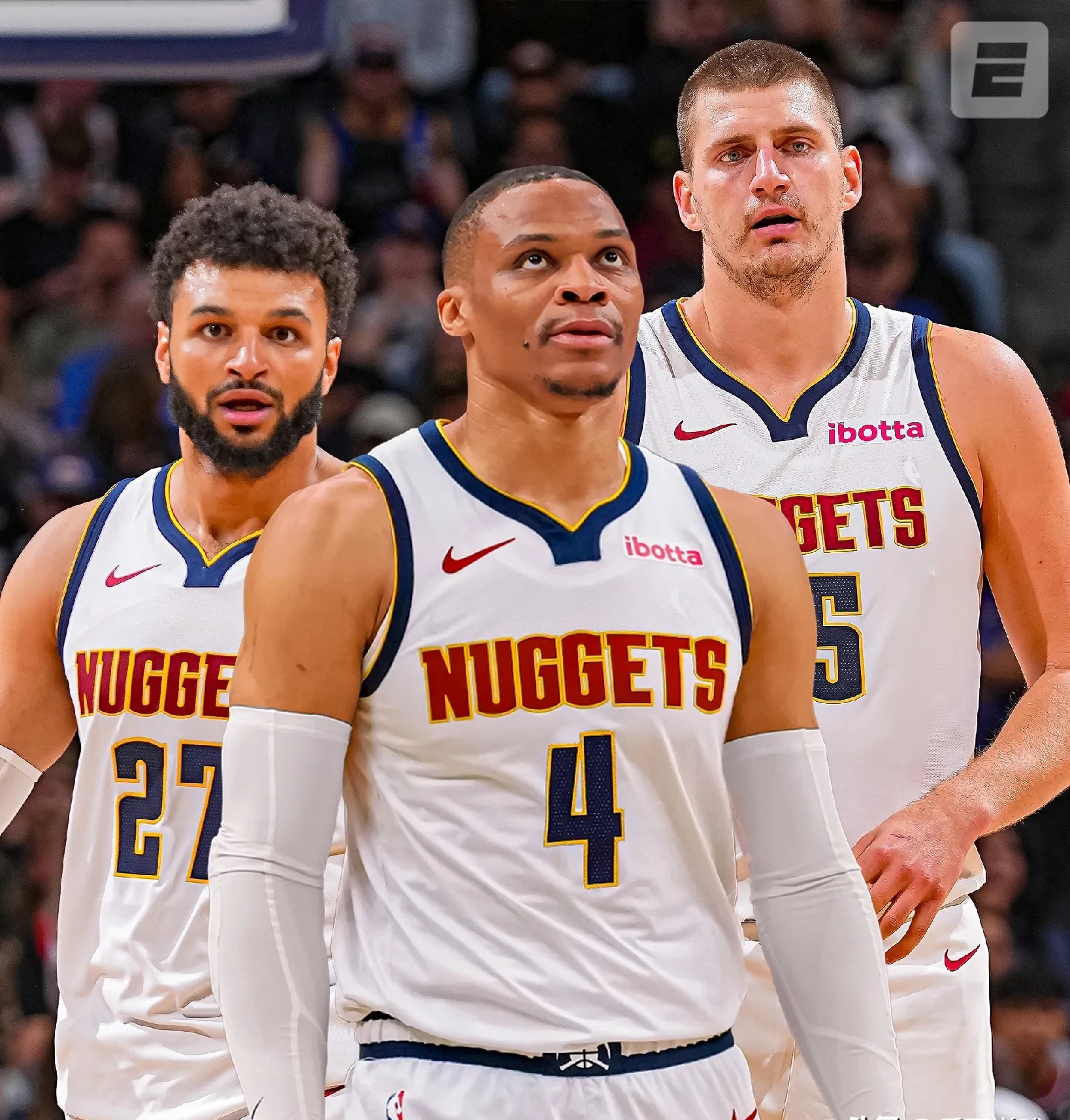 包含太阳全队五人得分上双，大胜掘金锁定胜利的词条